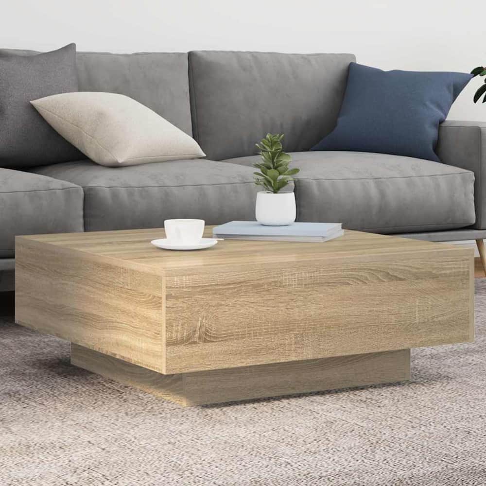 Coffee Table 80x80x31 cm Engineered Wood Sonoma oak