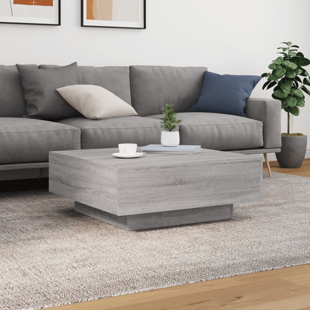Coffee Table 80x80x31 cm Engineered Wood Grey sonoma