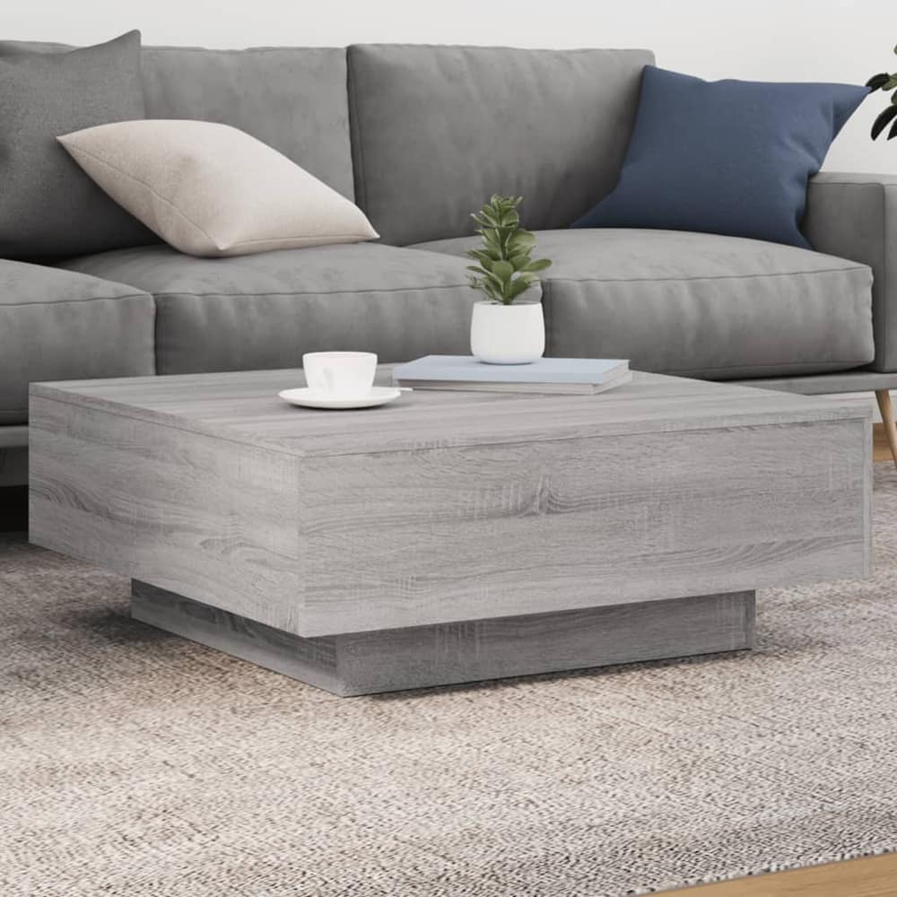 Coffee Table 80x80x31 cm Engineered Wood Grey sonoma