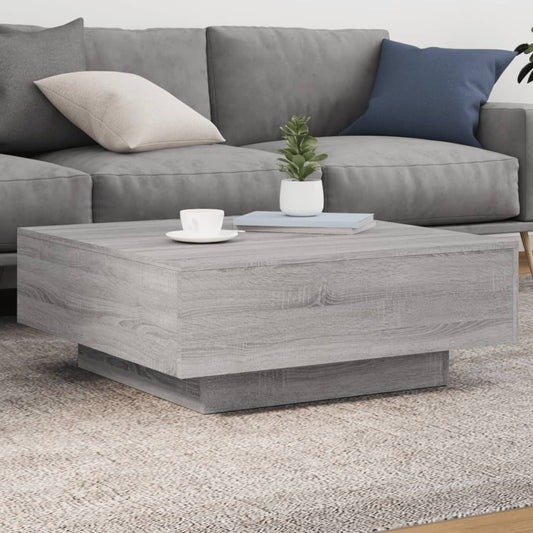 vidaXL Coffee Table Grey Sonoma 80x80x31 cm Engineered Wood 1
