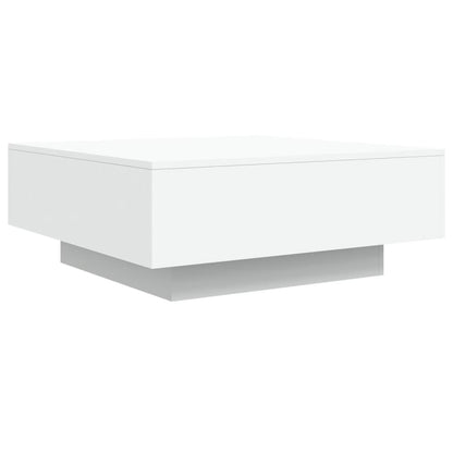 vidaXL Coffee Table with LED Lights White 80x80x31 cm 3