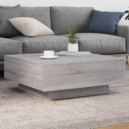 vidaXL Coffee Table with LED Lights 80x80x31 cm