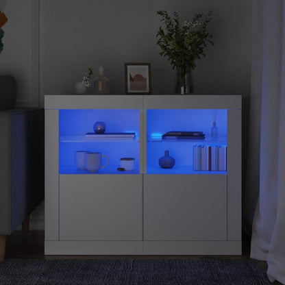 vidaXL Side Cabinet with LED Lights Engineered Wood