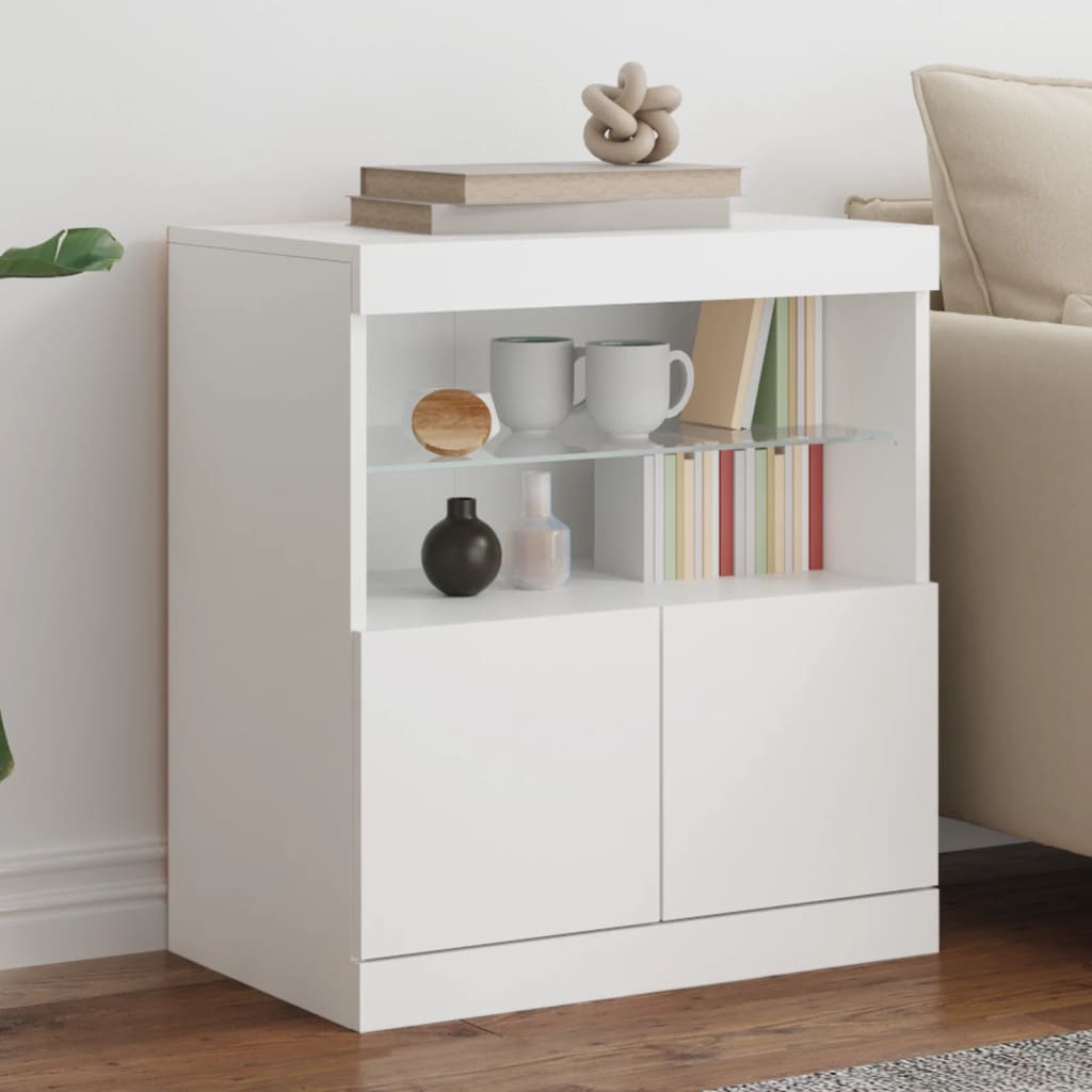 vidaXL Sideboard with LED Lights 60x37x67 cm