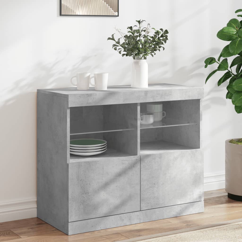 vidaXL Sideboard with LED Lights 81x37x67 cm