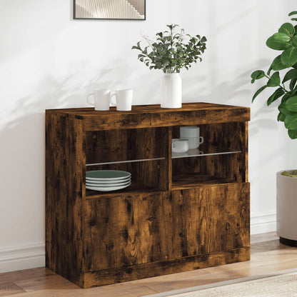 vidaXL Sideboard with LED Lights 81x37x67 cm