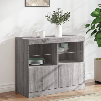 vidaXL Sideboard with LED Lights 81x37x67 cm
