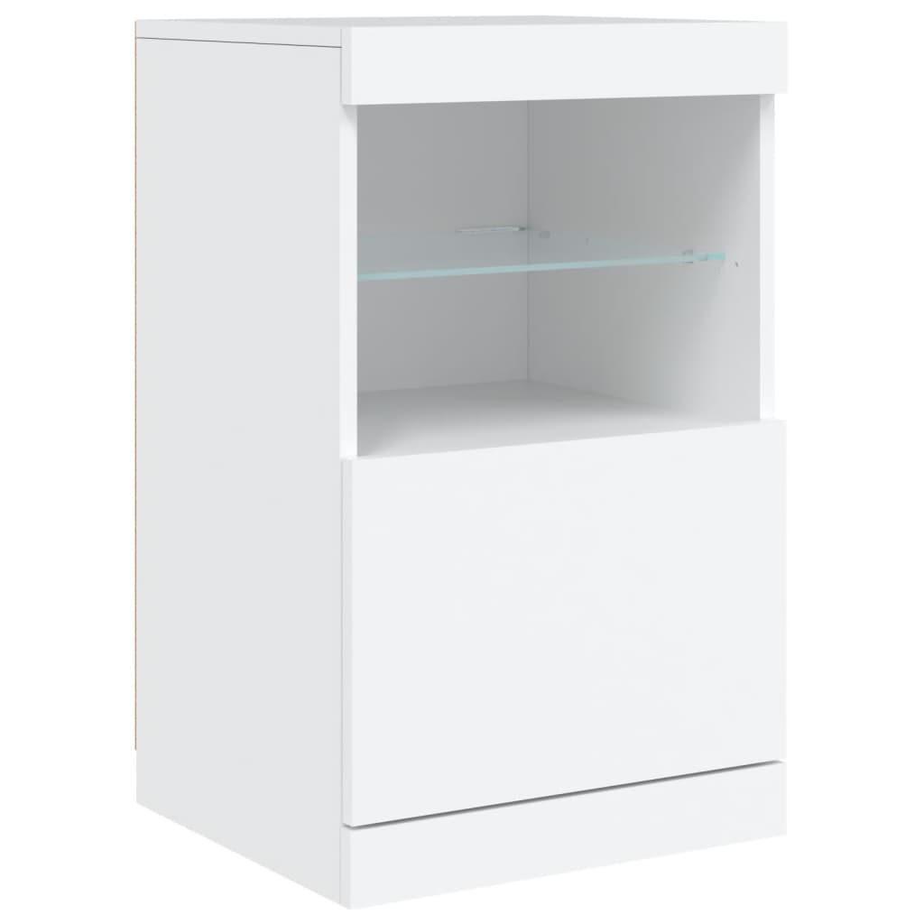 vidaXL Sideboard with LED Lights White 41x37x67 cm 3
