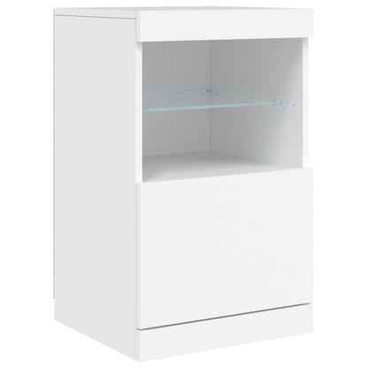 vidaXL Sideboard with LED Lights White 41x37x67 cm 3