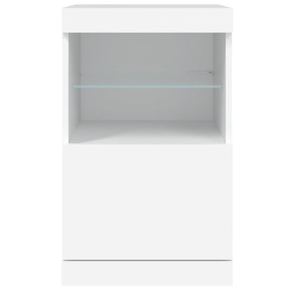 vidaXL Sideboard with LED Lights White 41x37x67 cm 6