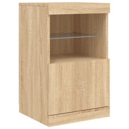 vidaXL Sideboard with LED Lights Sonoma Oak 41x37x67 cm 3