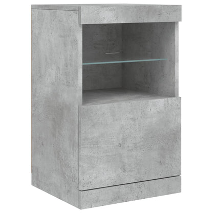 vidaXL Sideboard with LED Lights Concrete Grey 41x37x67 cm 3