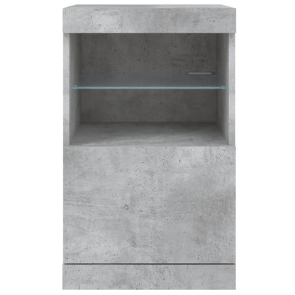 vidaXL Sideboard with LED Lights Concrete Grey 41x37x67 cm 6