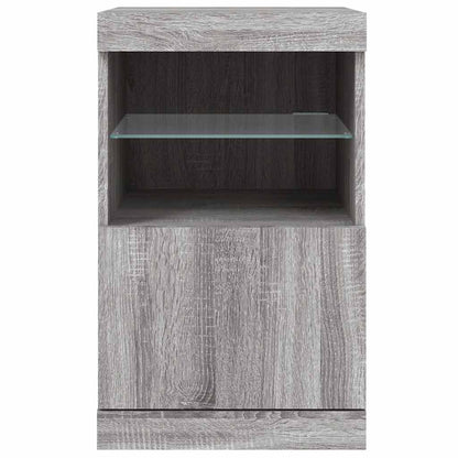 vidaXL Sideboard with LED Lights Grey Sonoma 41x37x67 cm 6