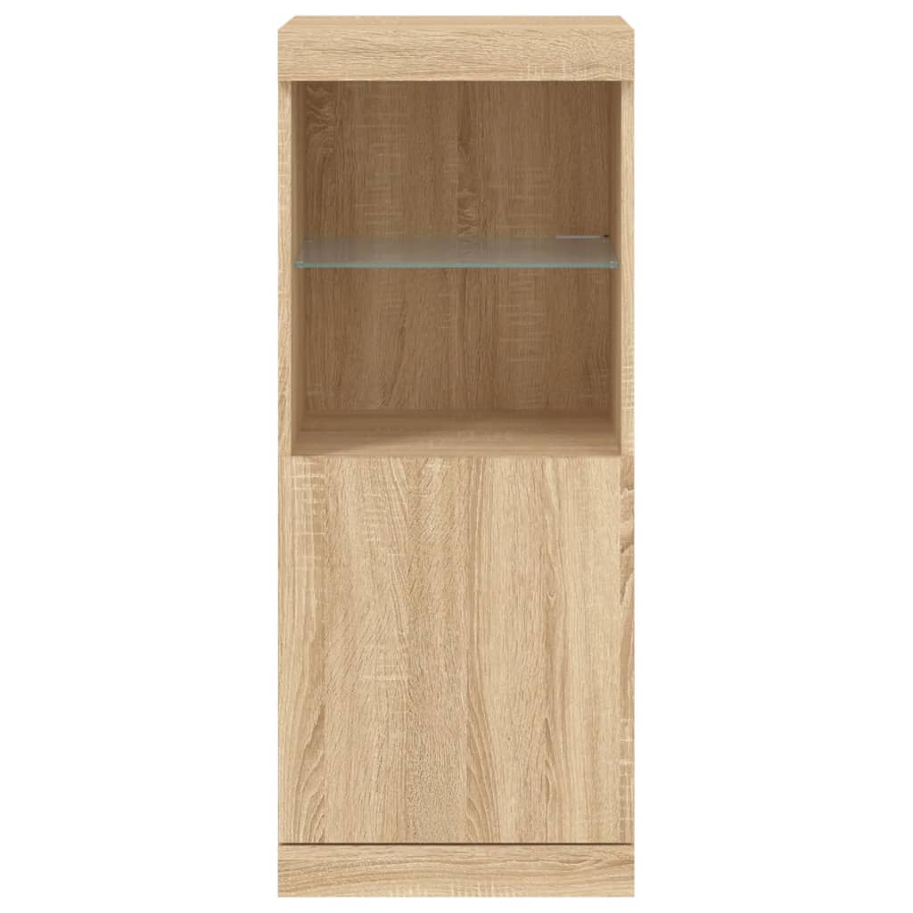 vidaXL Sideboard with LED Lights Sonoma Oak 41x37x100 cm 5