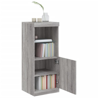 vidaXL Sideboard with LED Lights Grey Sonoma 41x37x100 cm 4
