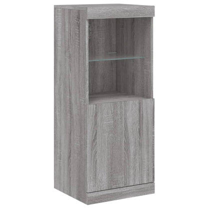 vidaXL Sideboard with LED Lights Grey Sonoma 41x37x100 cm 5