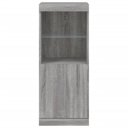 vidaXL Sideboard with LED Lights Grey Sonoma 41x37x100 cm 6