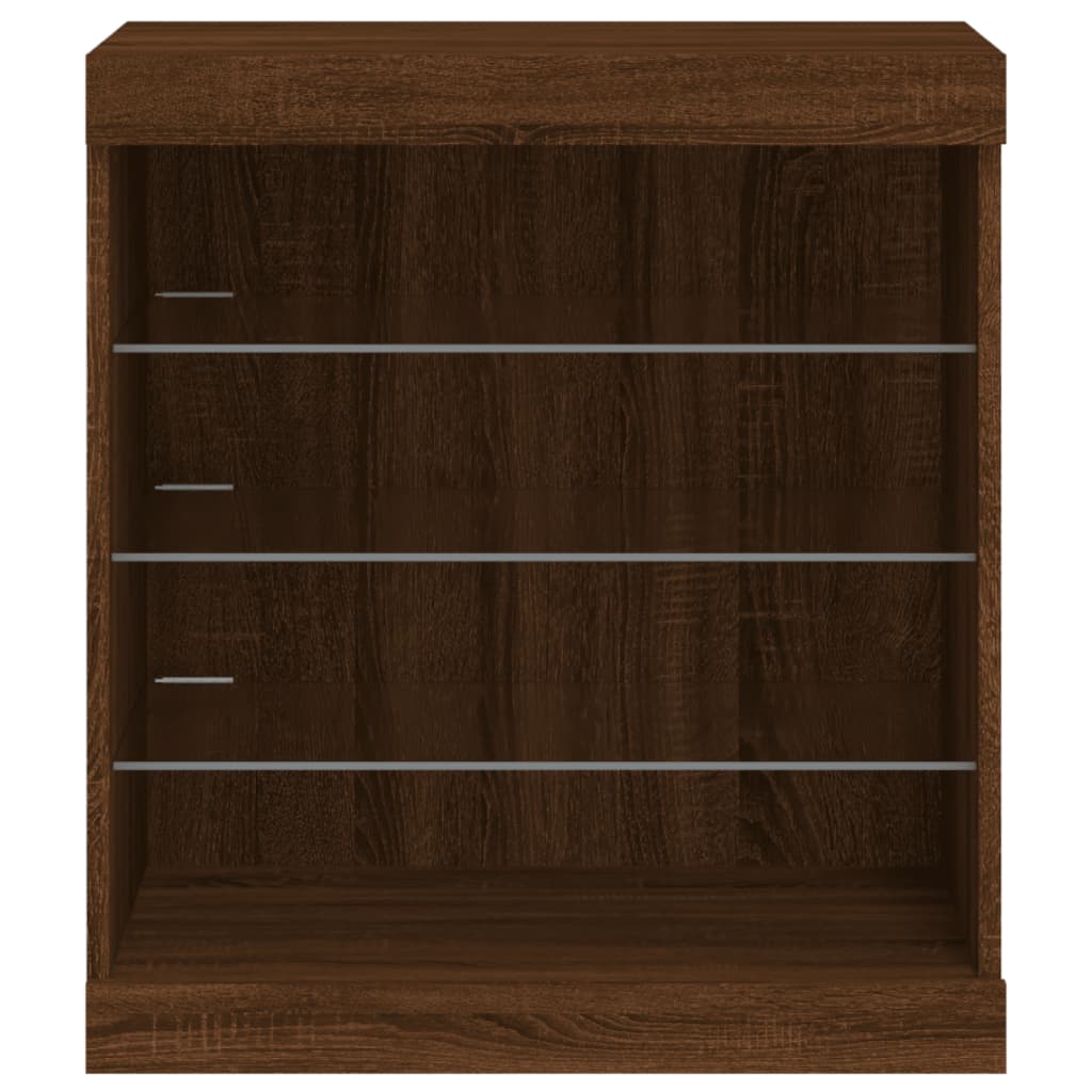 vidaXL Sideboard with LED Lights Brown Oak 60.5x37x67 cm 6