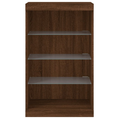 vidaXL Sideboard with LED Lights Brown Oak 60.5x37x100 cm 6