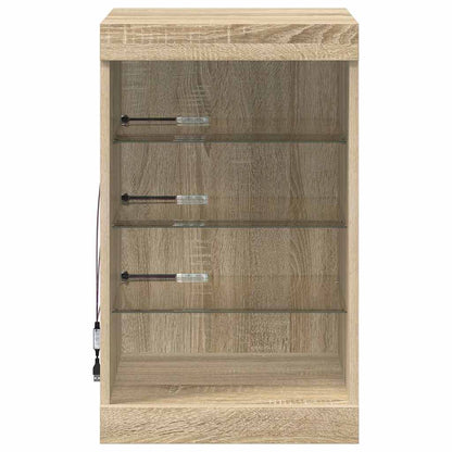 vidaXL Sideboard with LED Lights Sonoma Oak 41x37x67 cm 6