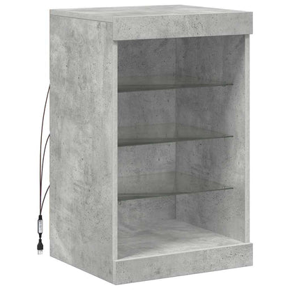 vidaXL Sideboard with LED Lights Concrete Grey 41x37x67 cm 3