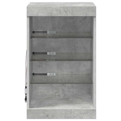 vidaXL Sideboard with LED Lights Concrete Grey 41x37x67 cm 6