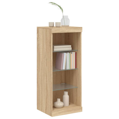 vidaXL Sideboard with LED Lights Sonoma Oak 41x37x100 cm 4