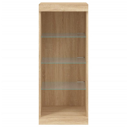 vidaXL Sideboard with LED Lights Sonoma Oak 41x37x100 cm 6
