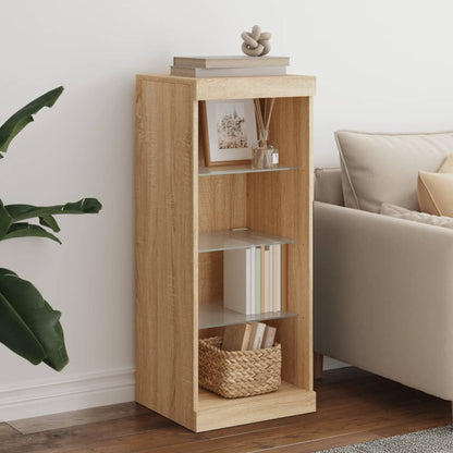 vidaXL Sideboard with LED Lights Sonoma Oak 41x37x100 cm 1