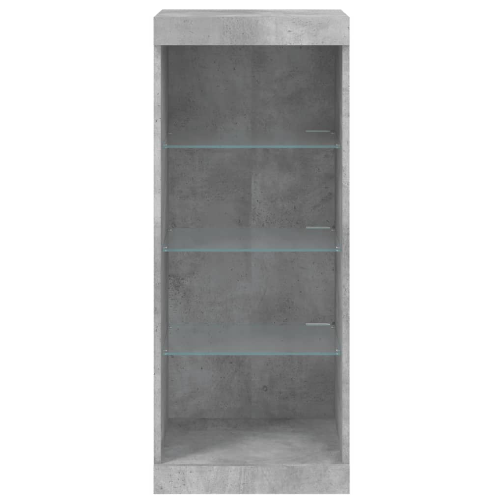 vidaXL Sideboard with LED Lights Concrete Grey 41x37x100 cm 6