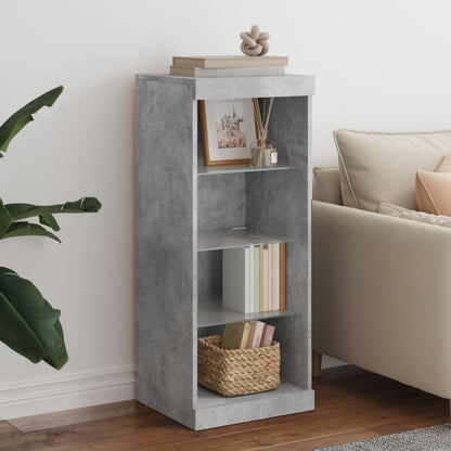 vidaXL Sideboard with LED Lights Concrete Grey 41x37x100 cm 1