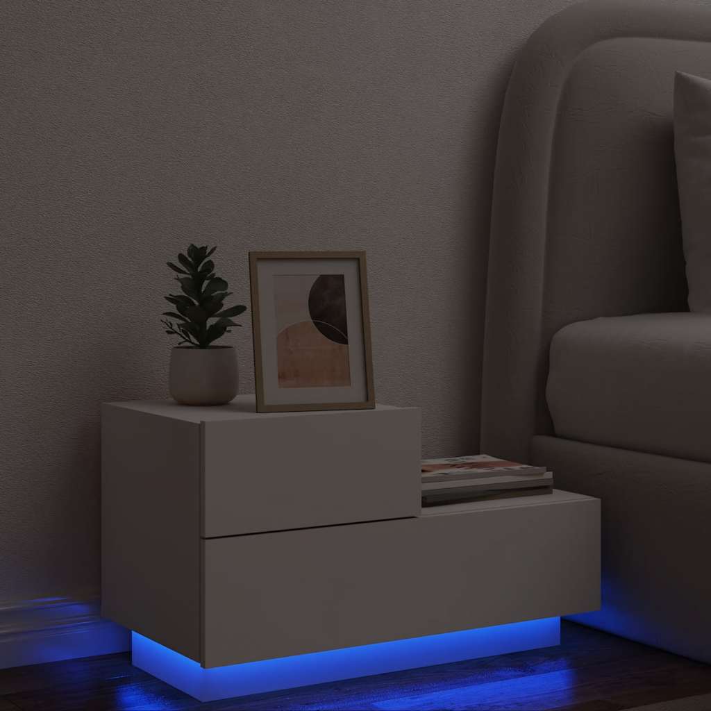 vidaXL Bedside Cabinet | White | Engineered wood | Medium | Bedside Cabinet 1