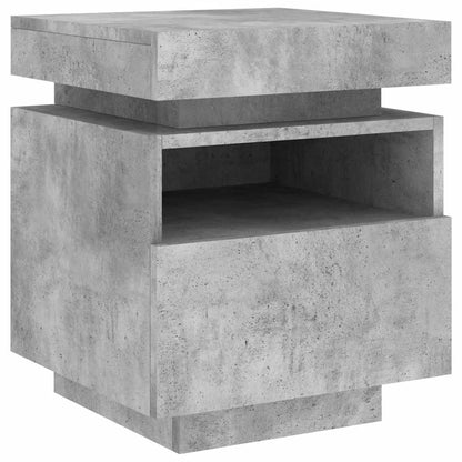 vidaXL Bedside Cabinets with LED Lights 2 pcs Concrete Grey 40x39x48,5 cm 5