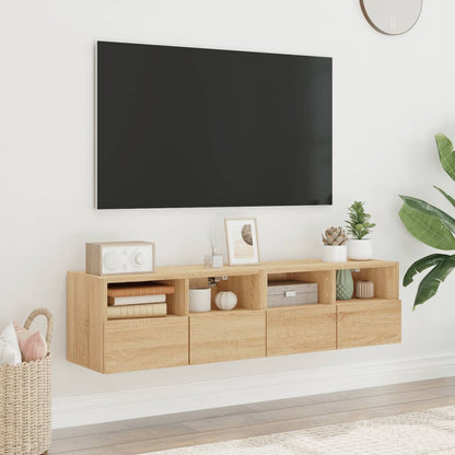 vidaXL TV Wall Cabinets 2 pcs Sonoma Oak 60x30x30 cm Engineered Wood 1