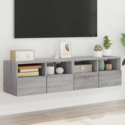 vidaXL TV Wall Cabinets 2 pcs Grey Sonoma 60x30x30 cm Engineered Wood 1