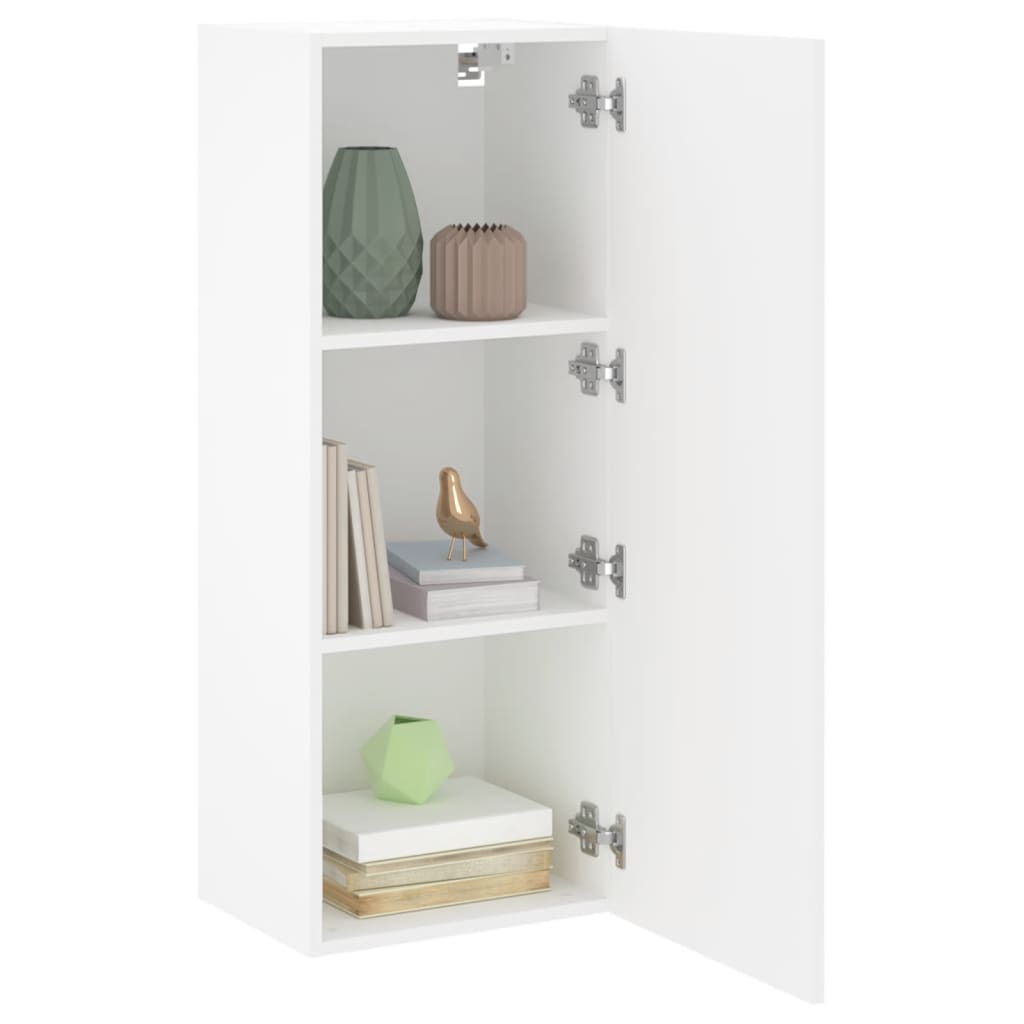 vidaXL TV Wall Cabinet White 40.5x30x102 cm Engineered Wood 5