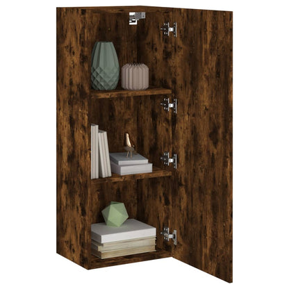 vidaXL TV Wall Cabinet Smoked Oak 40.5x30x102 cm Engineered Wood 5