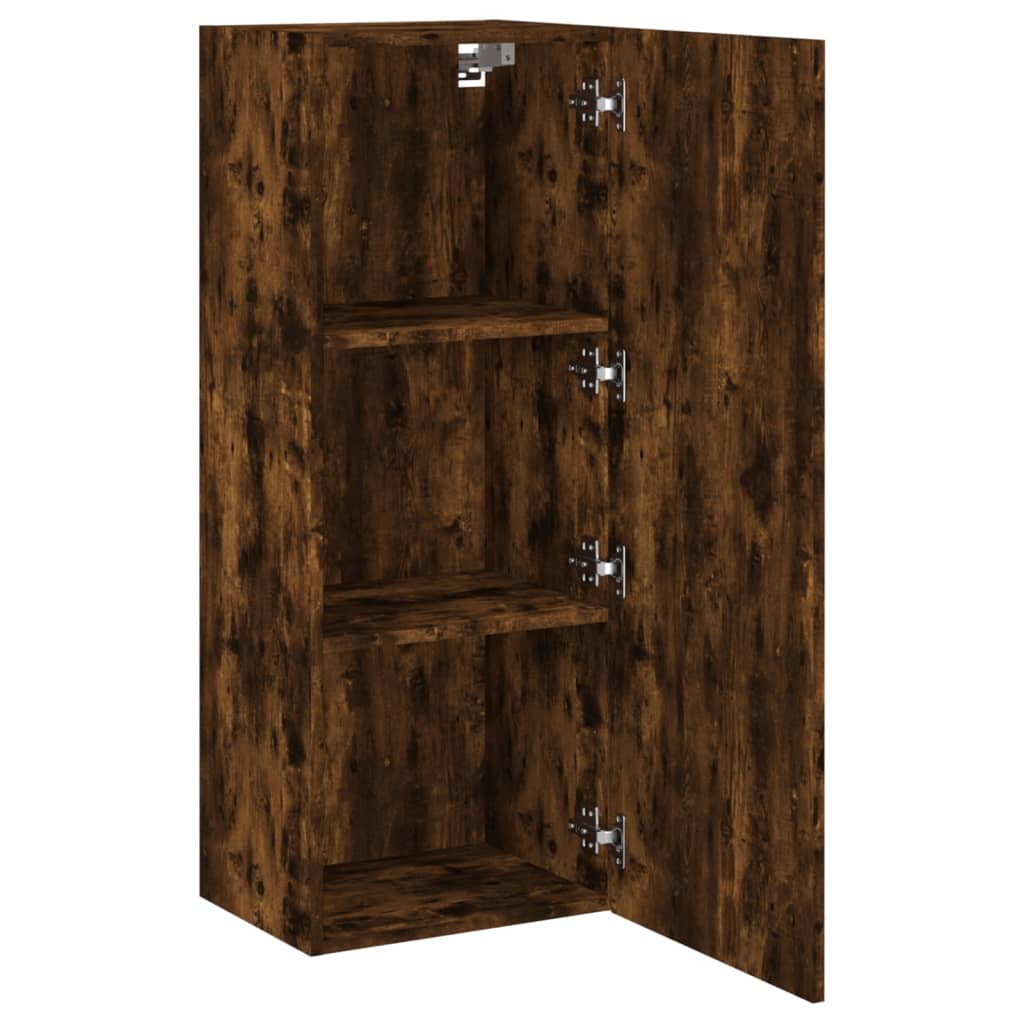 vidaXL TV Wall Cabinet Smoked Oak 40.5x30x102 cm Engineered Wood 6
