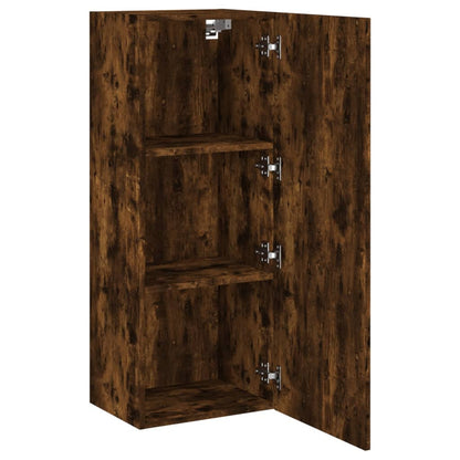 vidaXL TV Wall Cabinet Smoked Oak 40.5x30x102 cm Engineered Wood 6