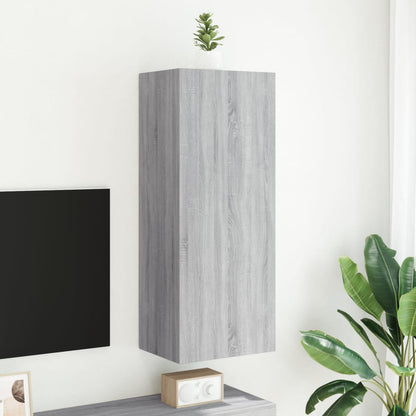 vidaXL TV Wall Cabinet Grey Sonoma 40.5x30x102 cm Engineered Wood 3