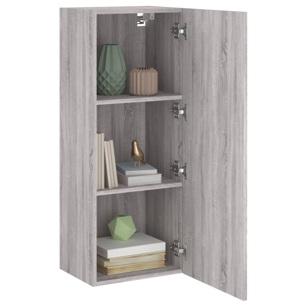 vidaXL TV Wall Cabinet Grey Sonoma 40.5x30x102 cm Engineered Wood 5