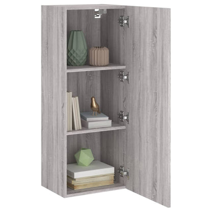 vidaXL TV Wall Cabinet Grey Sonoma 40.5x30x102 cm Engineered Wood 5