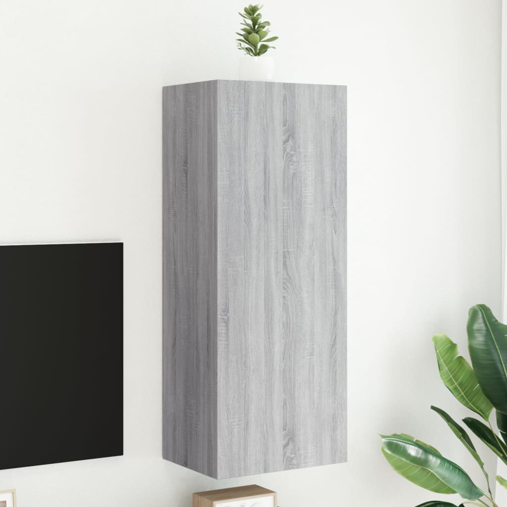 vidaXL TV Wall Cabinet Grey Sonoma 40.5x30x102 cm Engineered Wood 1