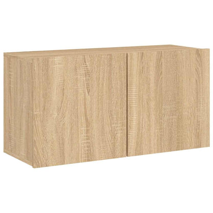 vidaXL TV Cabinet Wall-mounted Sonoma Oak 80x30x41 cm 2