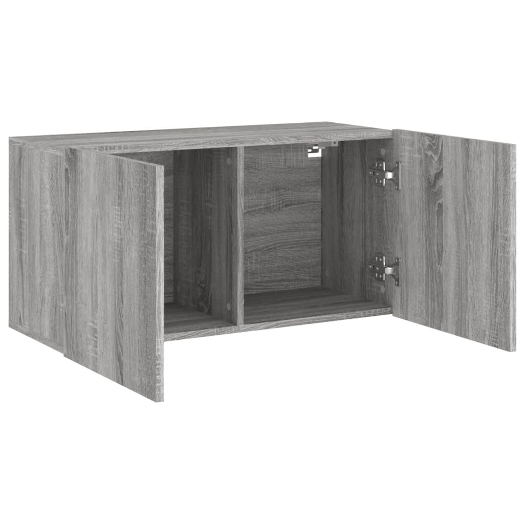 vidaXL TV Cabinet Wall-mounted Grey Sonoma 80x30x41 cm 5