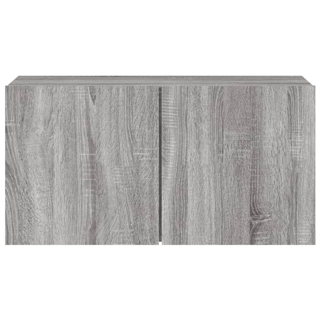 vidaXL TV Cabinet Wall-mounted Grey Sonoma 80x30x41 cm 6