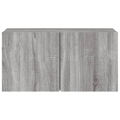 vidaXL TV Cabinet Wall-mounted Grey Sonoma 80x30x41 cm 6