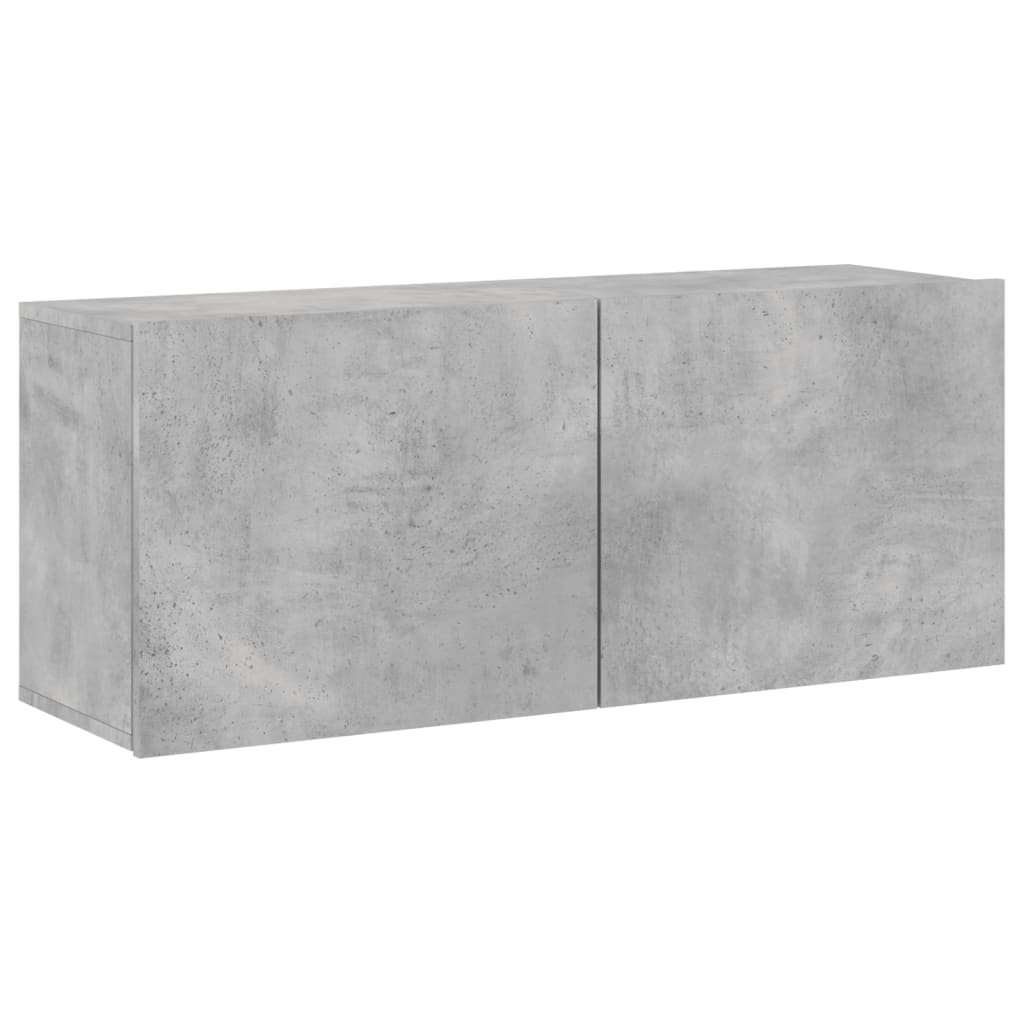 vidaXL TV Cabinet Wall-mounted Concrete Grey 100x30x41 cm 2