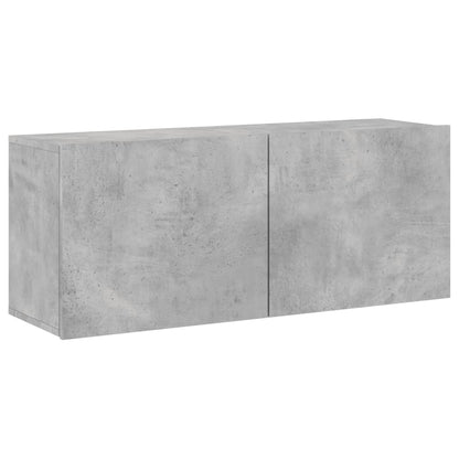 vidaXL TV Cabinet Wall-mounted Concrete Grey 100x30x41 cm 2